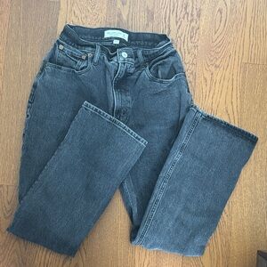 Abercrombie the 70s Vintage flare Ultra High Rise Curve Love Jeans 26 extra shor